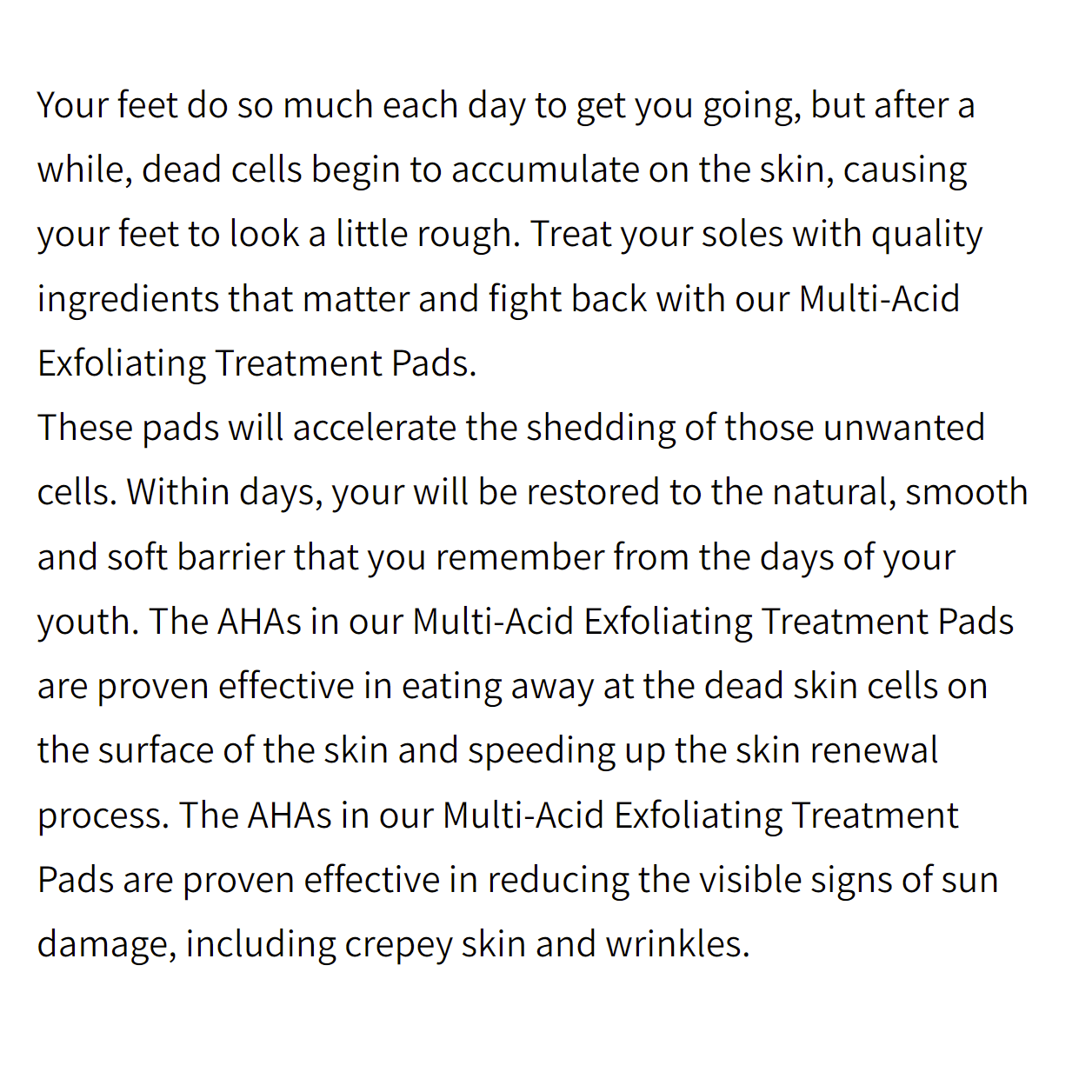 Pedicure in a Pack : Multi-Acid Exfoliating Treatment Pads w/ Tea Tree Oil Roots and Bloom Skin Care
