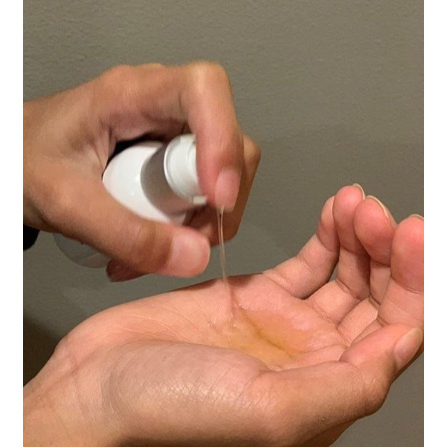 Foot Oil Dispensed in hands