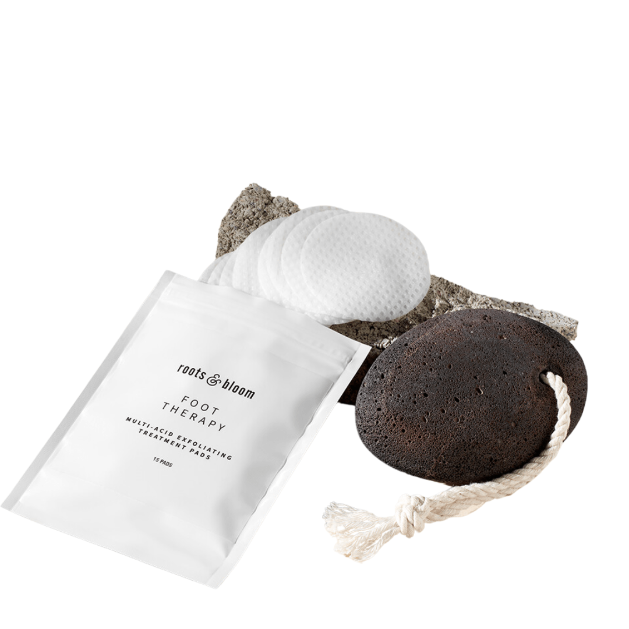 Exfoliating Treatment Pads with pumice stone